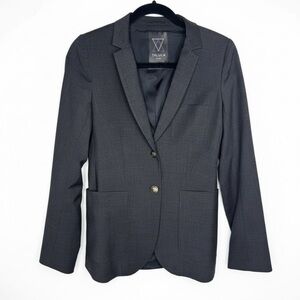 Talula Women's Size 4 Charcoal Grey Blazer Gold Buttons